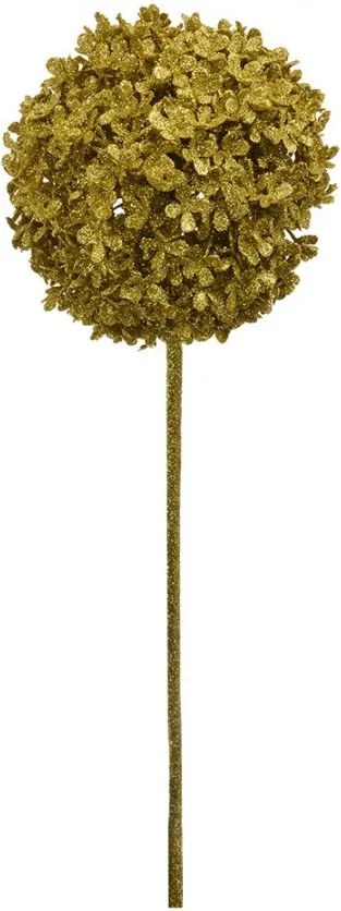 Zlatá trblietavá dekorácia kvet hortenzie - 16*16*70 cm
