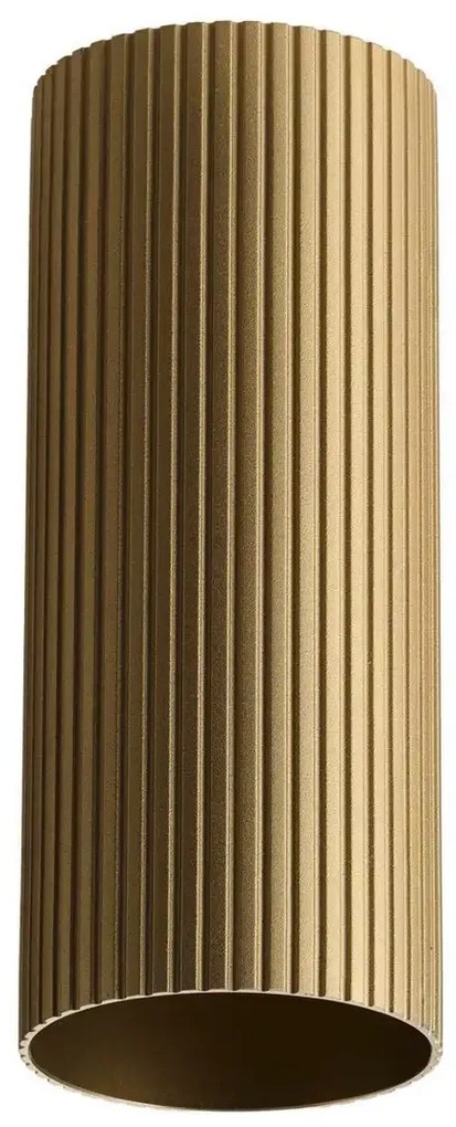 Minimalistické bodové svietidlo Lucas Ribbed Tube 20 bronzová