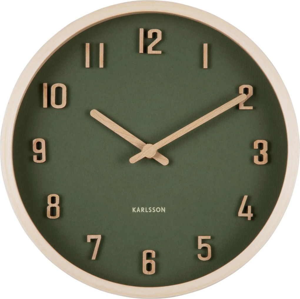 XXXLutz NÁSTENNÉ HODINY tmavozelená 22 cm Karlsson - Hodiny - 007143017903