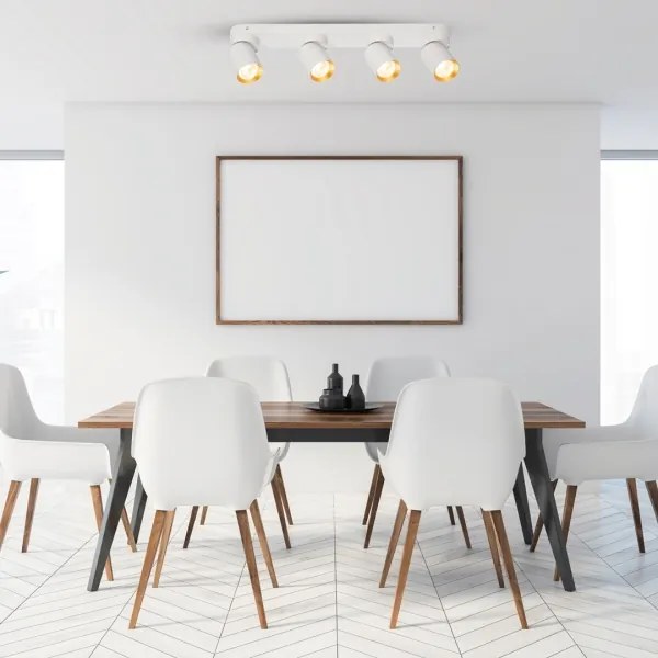 Bodové svietidlo ANDY 4xGU10/8W/230V biela/zlatá