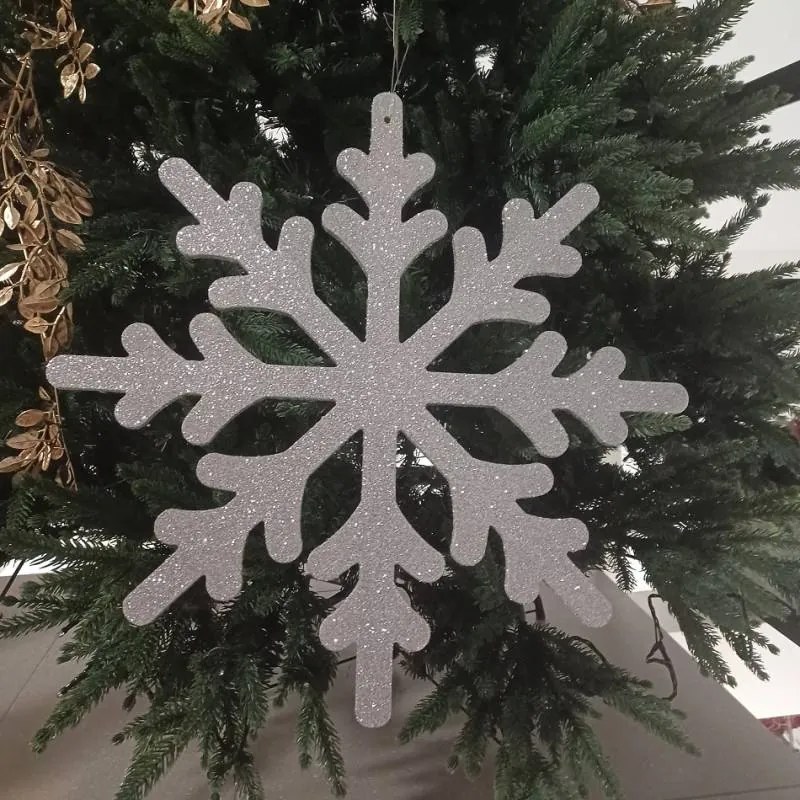 DECOLED Vločka IV, pr. 80 cm, stříbrná