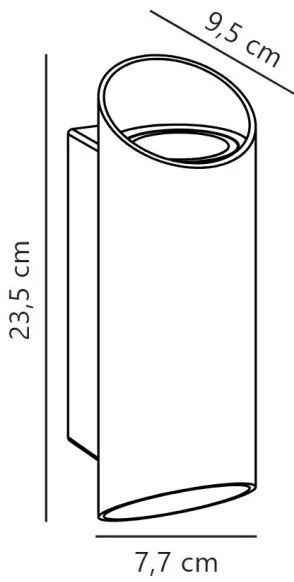 Nordlux - Vonkajšie nástenné svietidlo NICO 2xGU10/35W/230V IP54 čierna