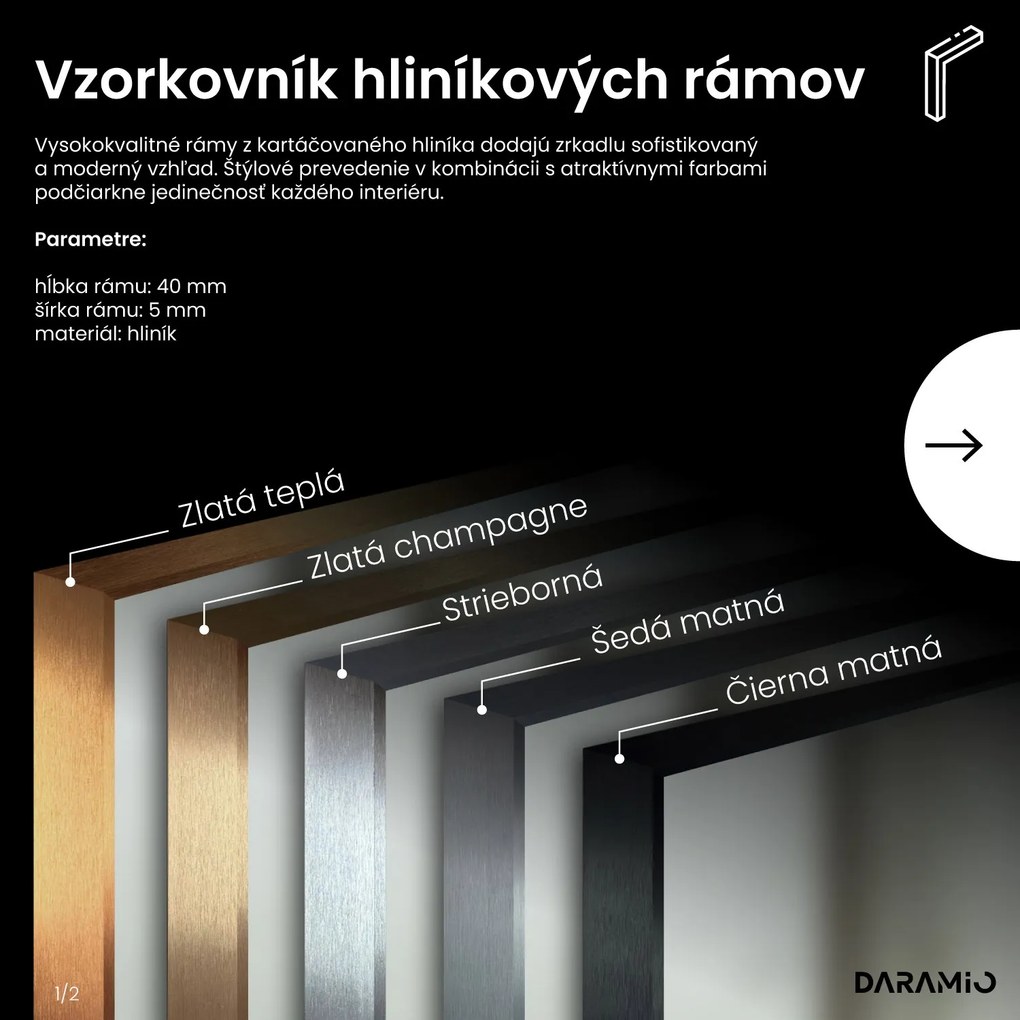 Zrkadlo s LED osvetlením F1