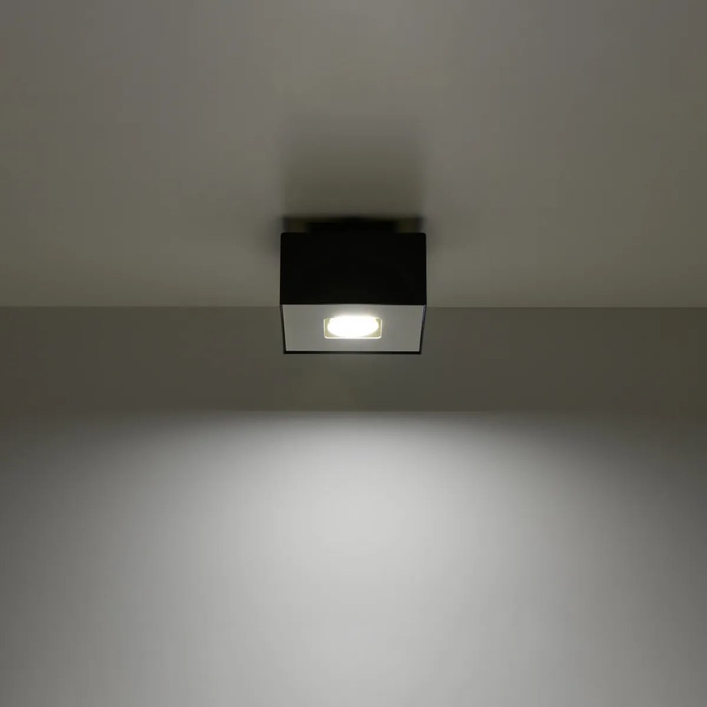 Stropné svietidlo Mono 1, 1x čierne/biele kovové tienidlo