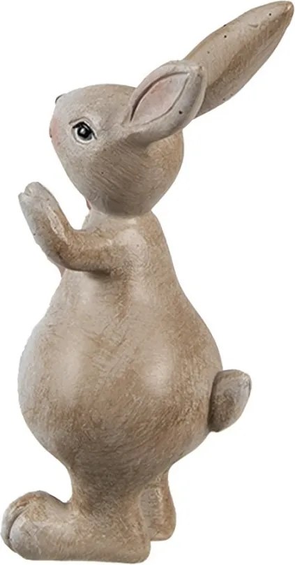 Dekorácia hnedý králik s vajíčkom - 5*4*11 cm