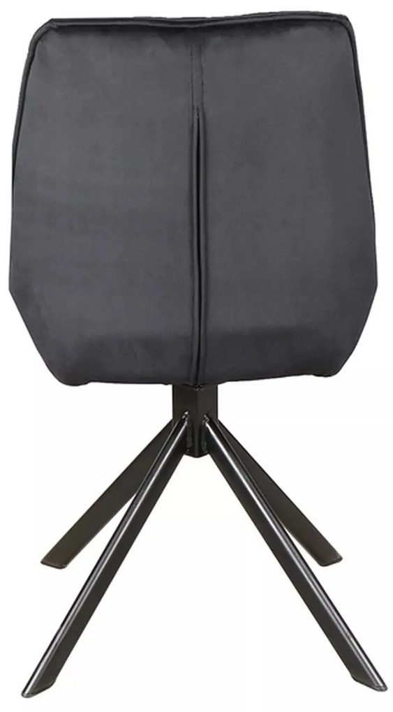 Otočná jídelní židle Boogie I Velvet černá