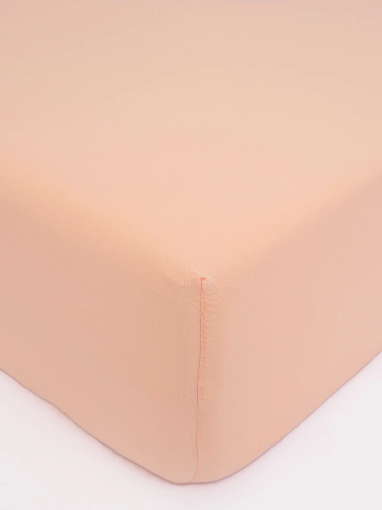 Jersey prostěradlo 220 x 200 cm – lososová