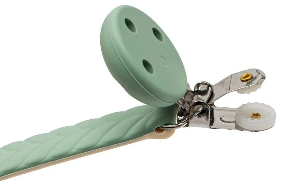 Silikónový klip na cumlík New Baby modrý