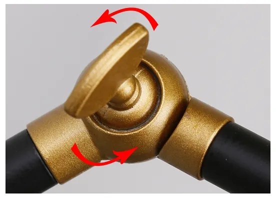 Nástenná lampička TRUCK 1xE27/40W/230V zlatá/čierna