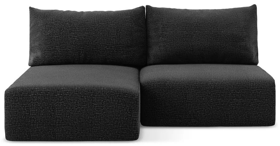 Čierna rozkladacia/s úložným priestorom rohová pohovka (ľavý roh) Kalena – Makamii