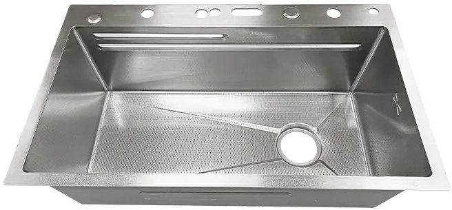 Multifunkčný inteligentný drez BestBerg BBSS-30S / 75 x 45 x 22 cm / nerezová oceľ / strieborná