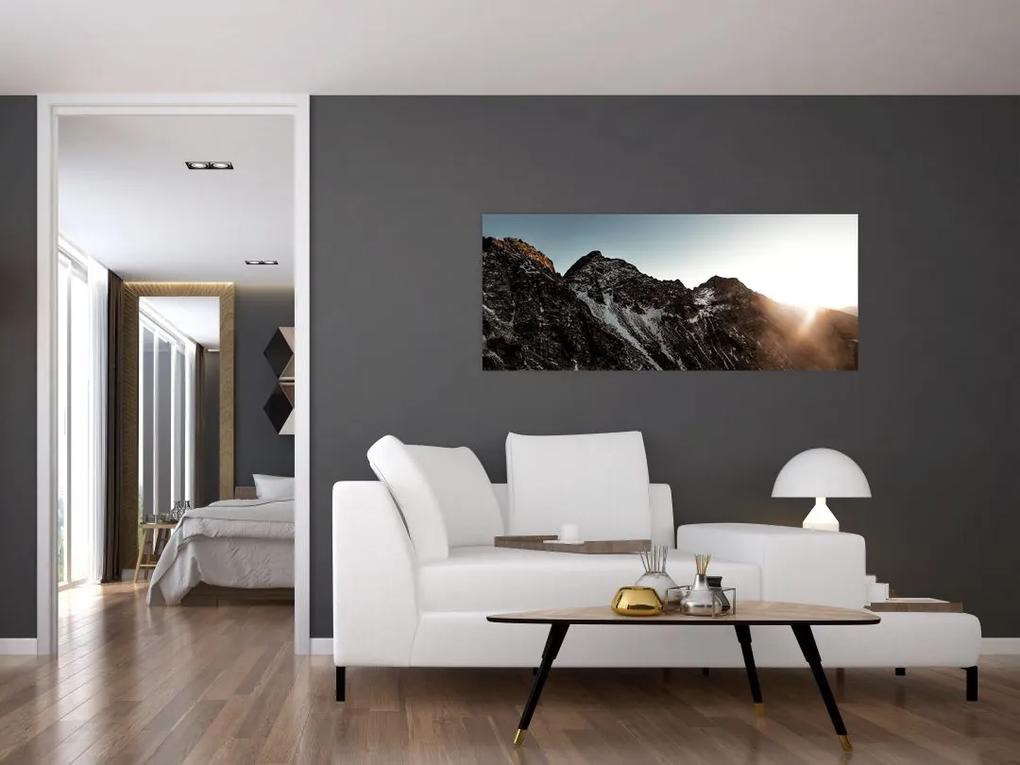 Obraz skalnatého pohoria (120x50 cm)
