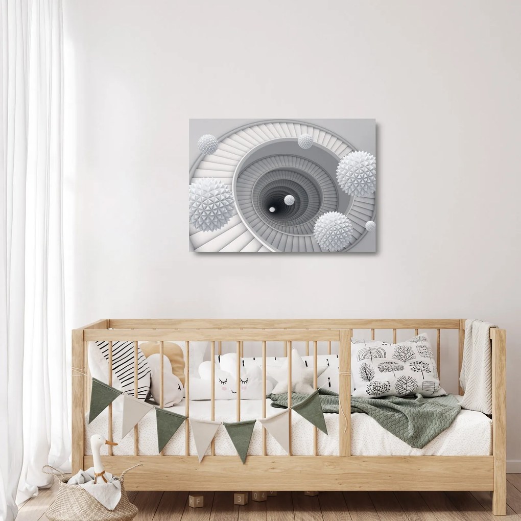 Sklenený obraz 3D abstrakcie (70x50 cm)
