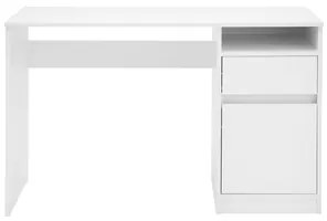 Biely písací stôl so skrinkou a zásuvkou BILL