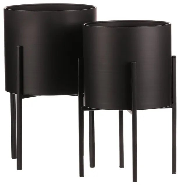 Autronic BONTEC Stojan - kovový, okrúhly, čierny mat, cena za sadu 2 ks Farba: Čierna