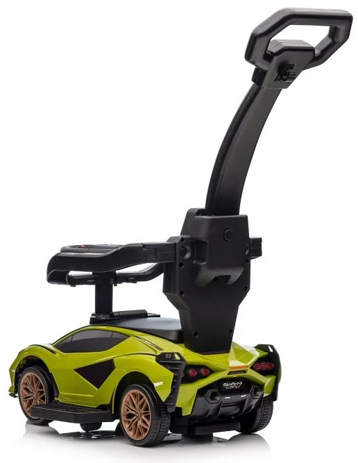 Lean Toys Detské odrážadlo Lamborghini QLS-996T s rúčkou - zelené