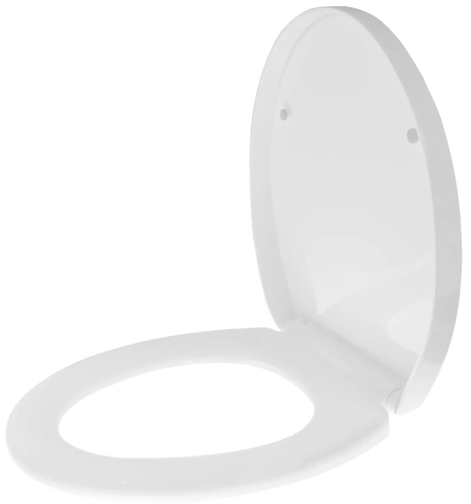 Gamma Trigo D3, toaletné WC sedátko 445(485)x370mm z polypropylénu s pomalým zatváraním, biela, GMA-D3