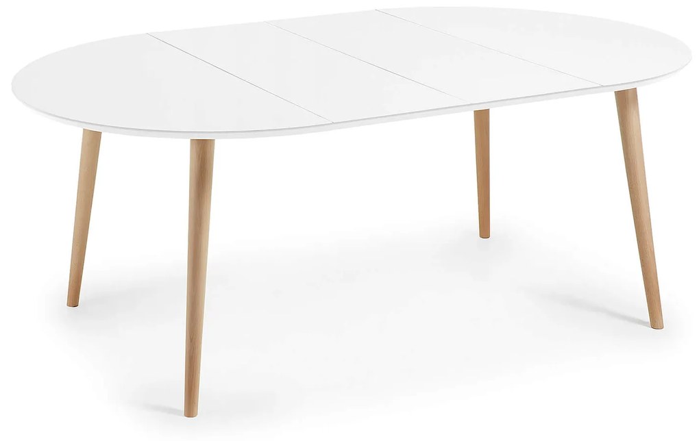 Jedálenský stôl quio Ø 120 (200 x 120) cm biely MUZZA