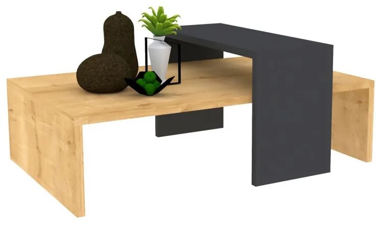 Konferenčný stolík Glow dub safírový/antracit