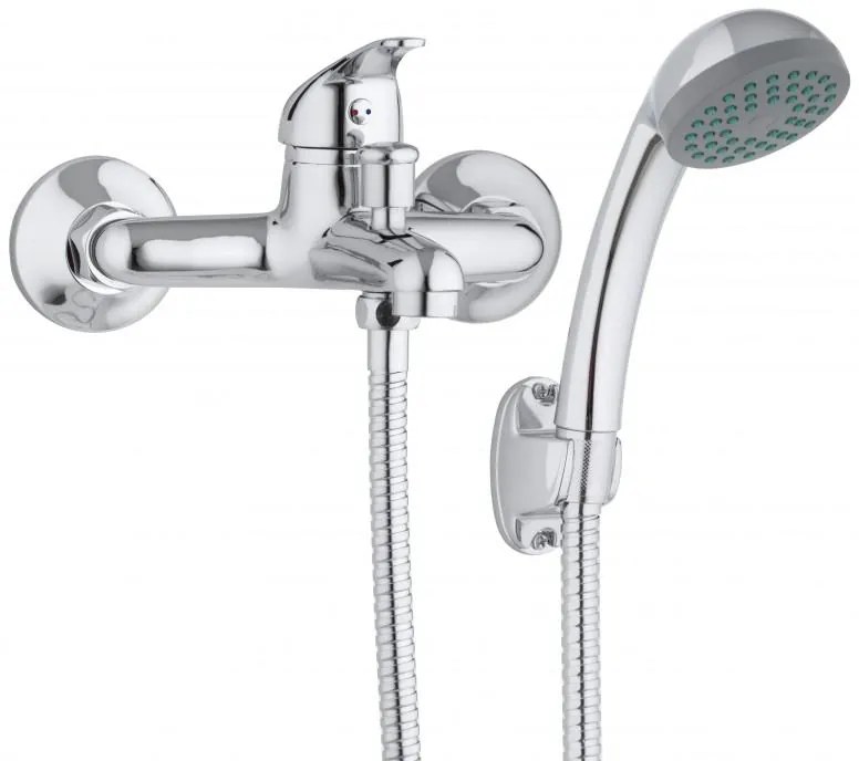 Erga Timo, vaňová batéria s ručnou sprchovou súpravou, chrómová, ERG-YKA-BW.TIMO-CHR