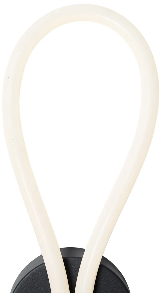 Moderné nástenné svietidlo čierne vrátane LED s 3-stupňovým stmievaním - Keri