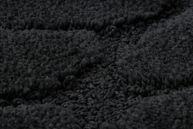 Kúpeľňový koberček SUPREME STONES kamienky, čierny