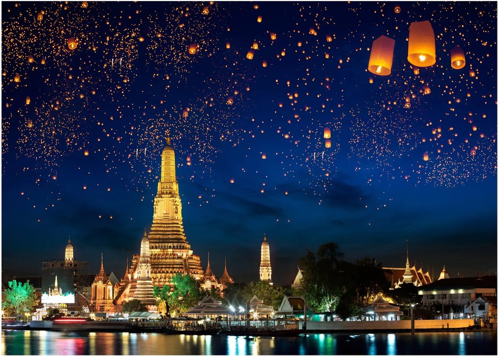 Obraz - Lampióny šťastia, Bangkok (70x50 cm)