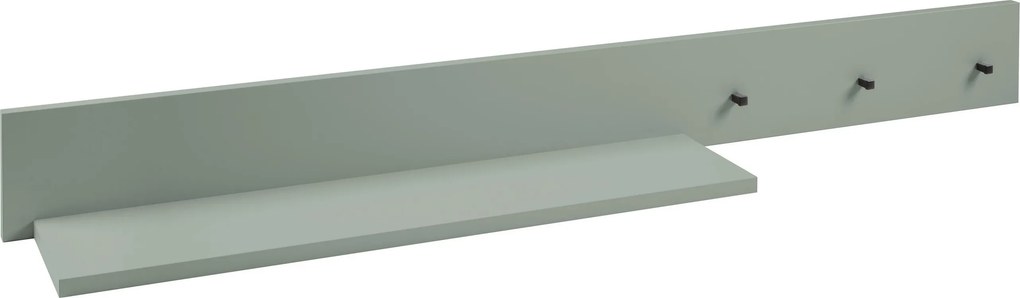 XXXLutz NÁSTENNÝ REGÁL zelená, 136/14/20 cm Jimmylee - Izby pre bábätká - 002808023806