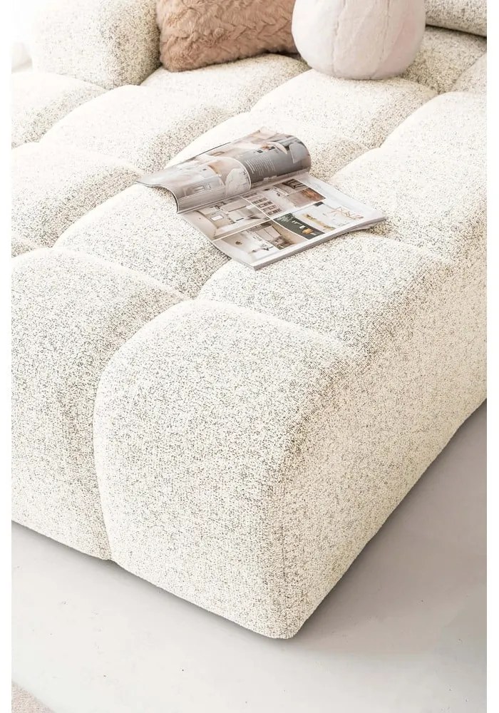 Krémová rozkladacia modulárna rohová pohovka s úložným priestorom (ľavý roh) Lulu – Miuform