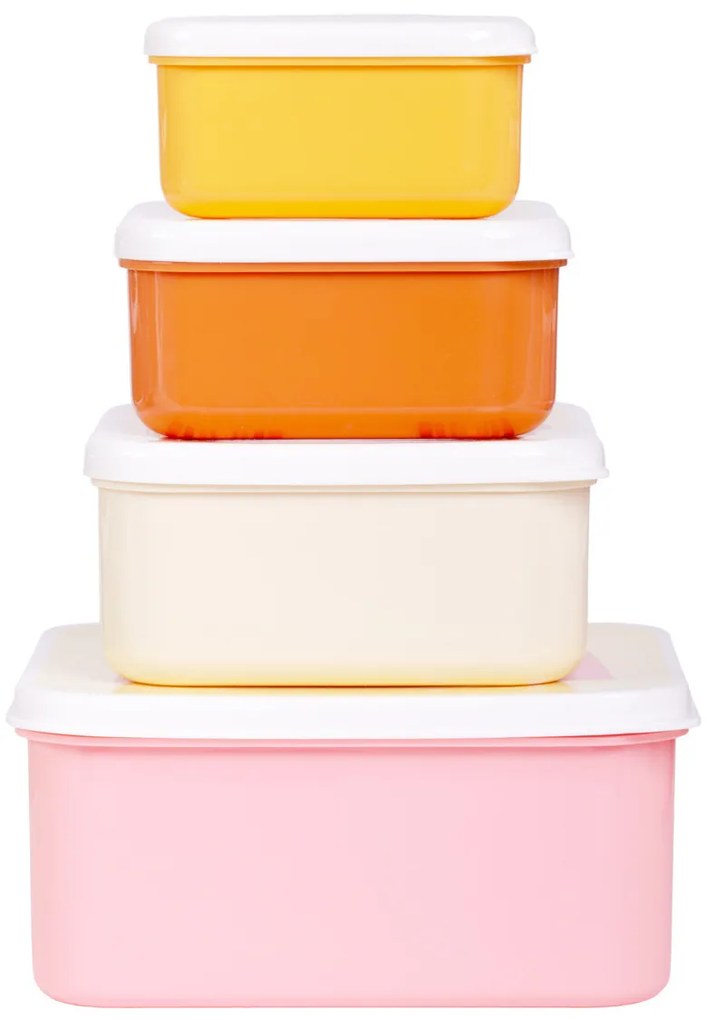 A Little Lovely Company - súprava štyroch desiatových škatuliek - dúha