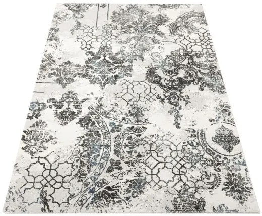 Koberec Argent 14721 U11 ornament modrý / krémový / sivý
