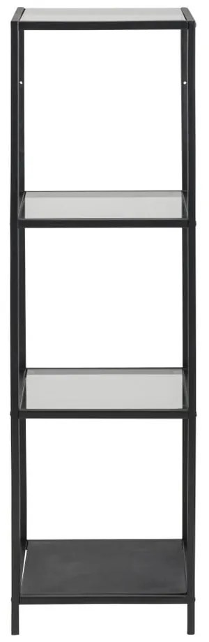 Čierny regál Actona Seaford, 35 x 119,5 cm