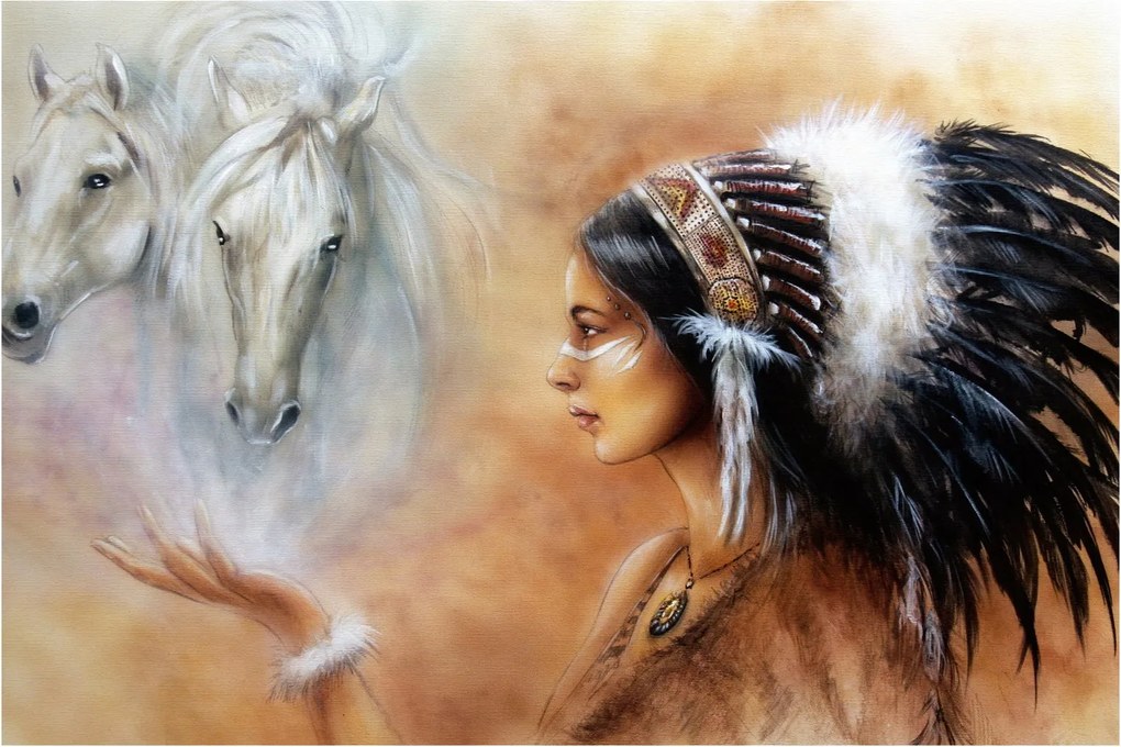 Obraz - Kúzla indiánov (90x60 cm)