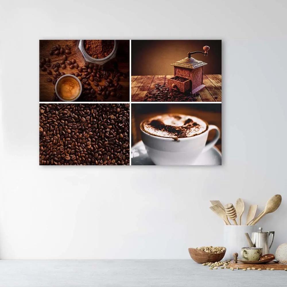 Gario Obraz na plátne Kávové zrná, mlynček a káva Rozmery: 60 x 40 cm