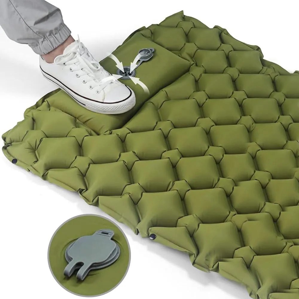 Turistický matrac pre jednu osobu, zelená