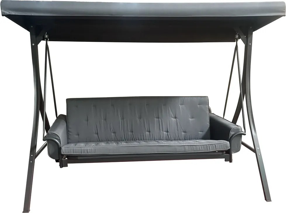 MADRID záhradná hojdačka kovová šedá