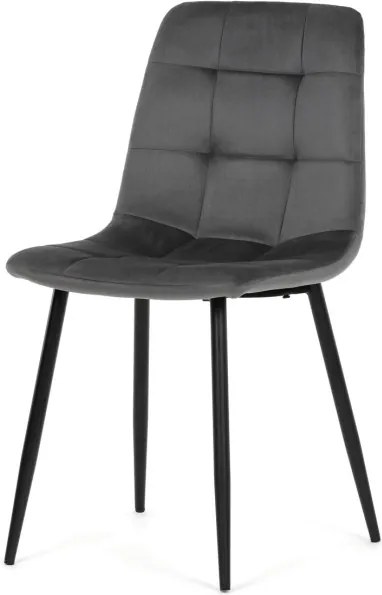 Jedálenská stolička zamatová, sivá CT-V5081 GREY4