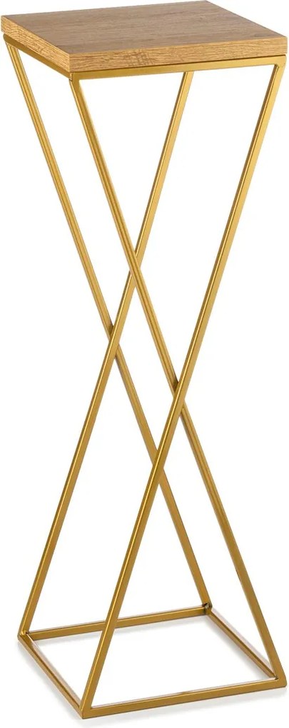 STOJAN NA KVETINÁČ LOFT6 70X24X24 CM ZLATÁ/HNEDÁ