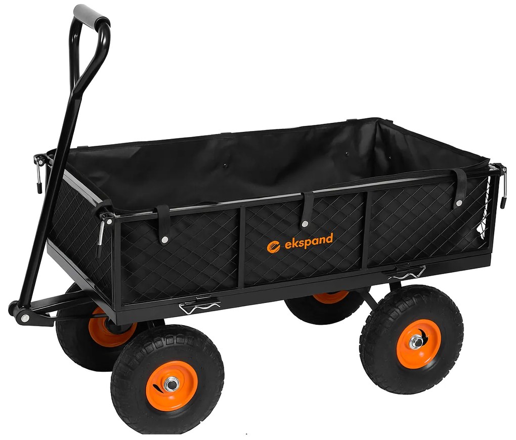 Záhradný vozík čierny