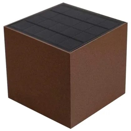 LED solárne nástenné svietidlo senzor LED/9W/3,7V 3000-5000K IP65 hnedá