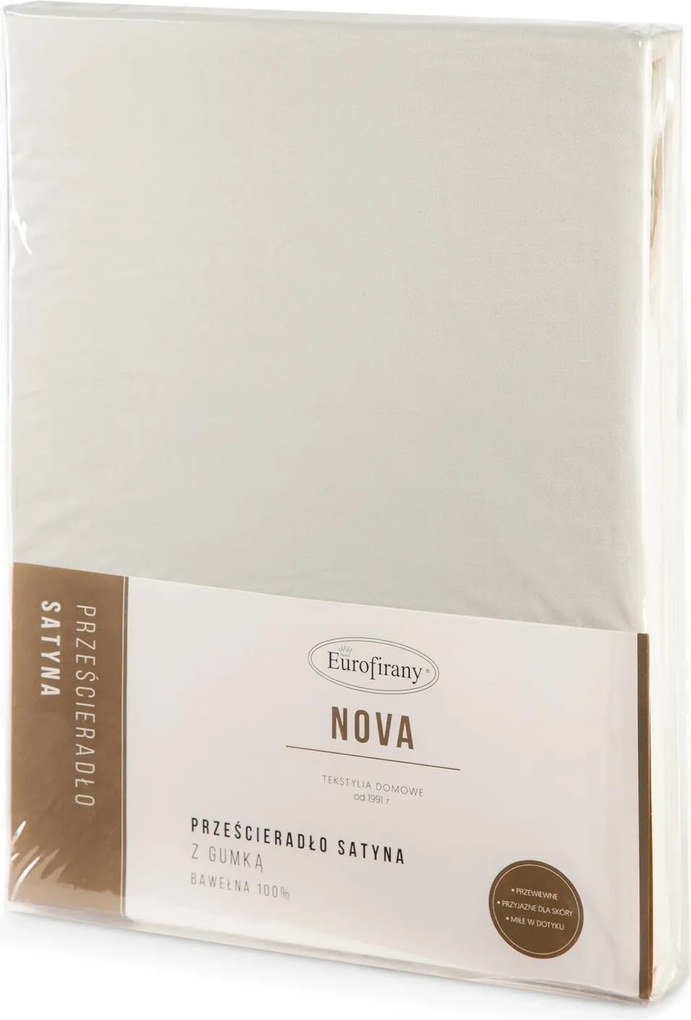 MAKOSATÉNOVÉ PRESTIERADLO NOVA3 100X200 CM KRÉMOVÉ