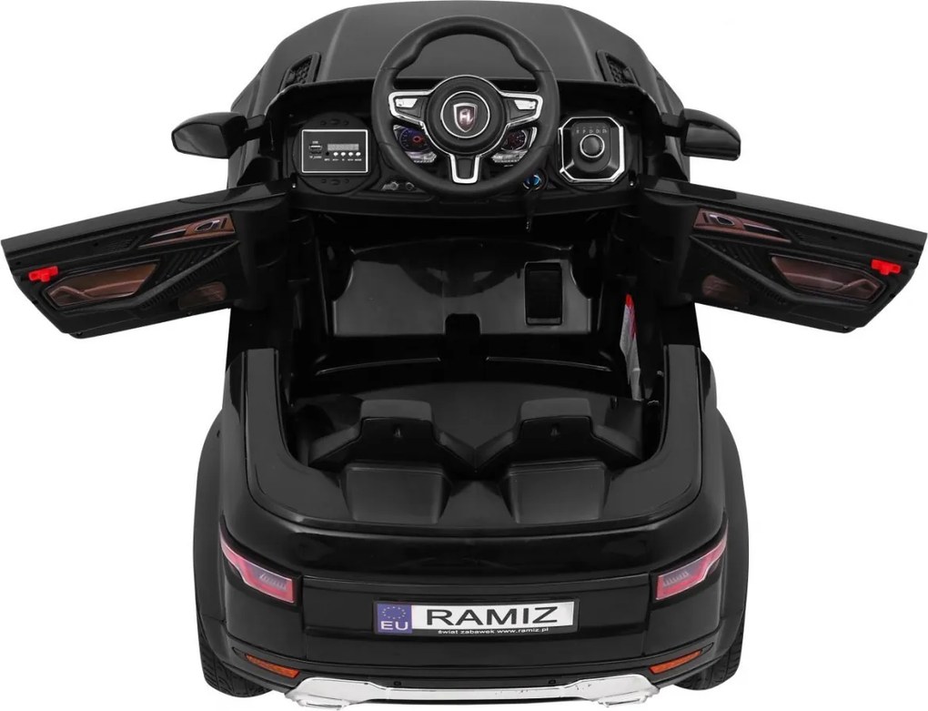Ramiz Elektrické auto Rapid Racer pre deti, čierne SUV + diaľkové ovládanie