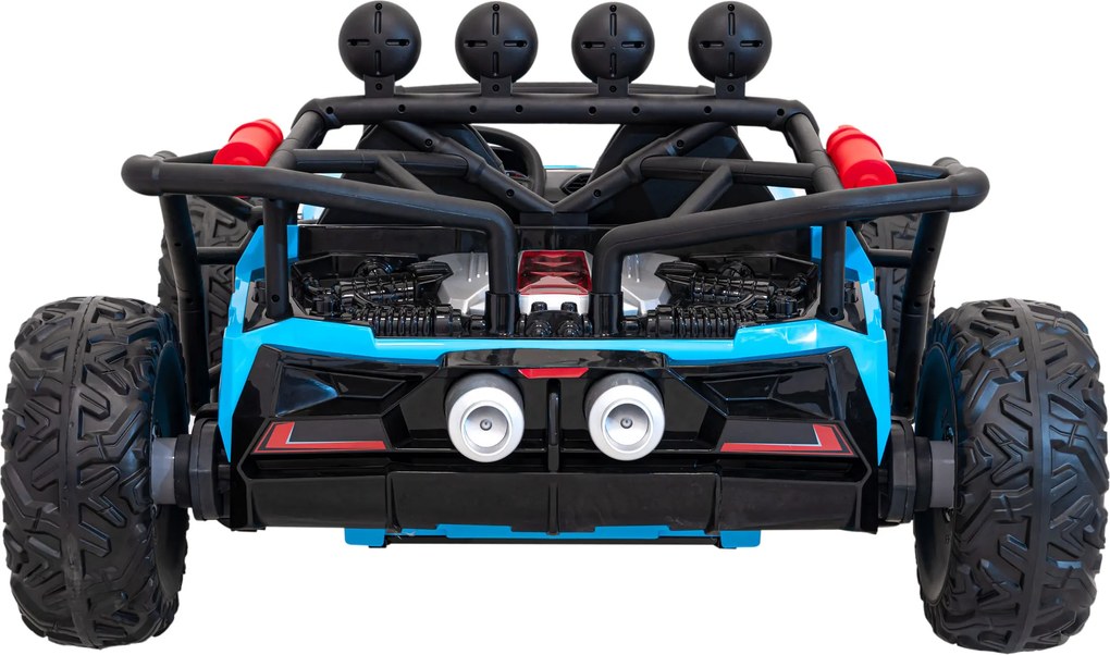 Ramiz Detská pretekárska bugina na batérie 5 Modrá + motory 2x200W + diaľkové ovládanie + zvuková LED dióda + pomalý štart