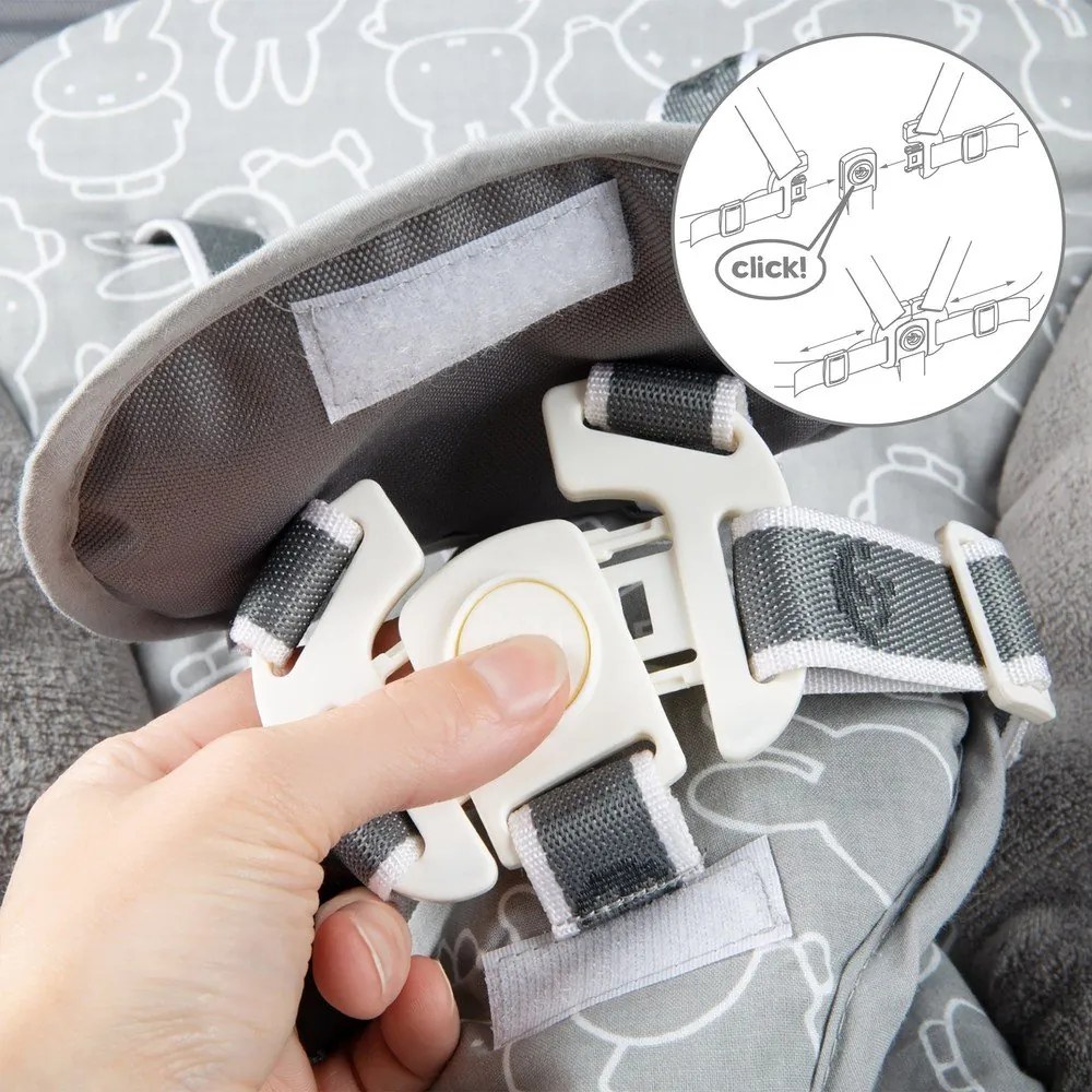 Taupe jedálenská stolička Miffy – Roba