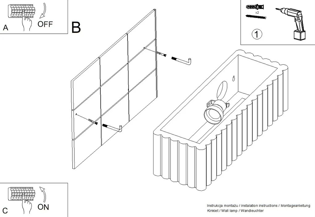 Nástenné svietidlo Rigata, 1x tmavobéžové keramické tienidlo