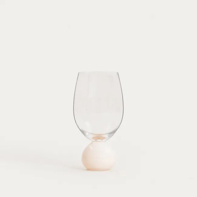 Pohár PALLORA s dekoratívnou stopkou, béžový 776137 400 ml