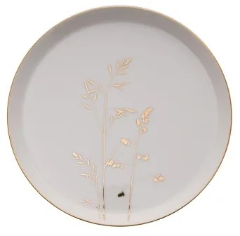 Jedálenská súprava 27 ks biela/zlatá/porcelán