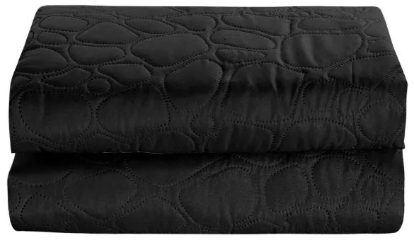 Čierny prehoz na posteľ STONE Rozmer: 170 x 210 cm