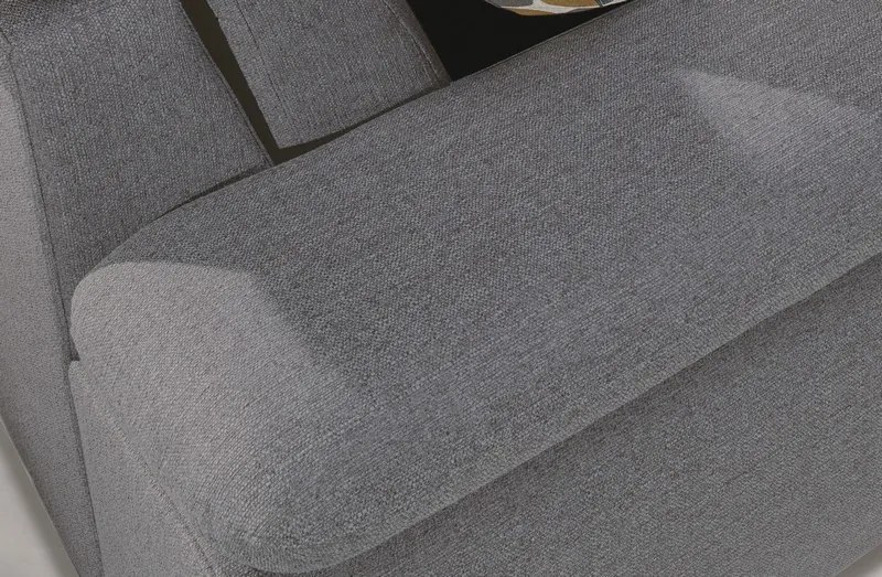 Rohová sedacia súprava Aldon, šedá tkanina, pravý roh