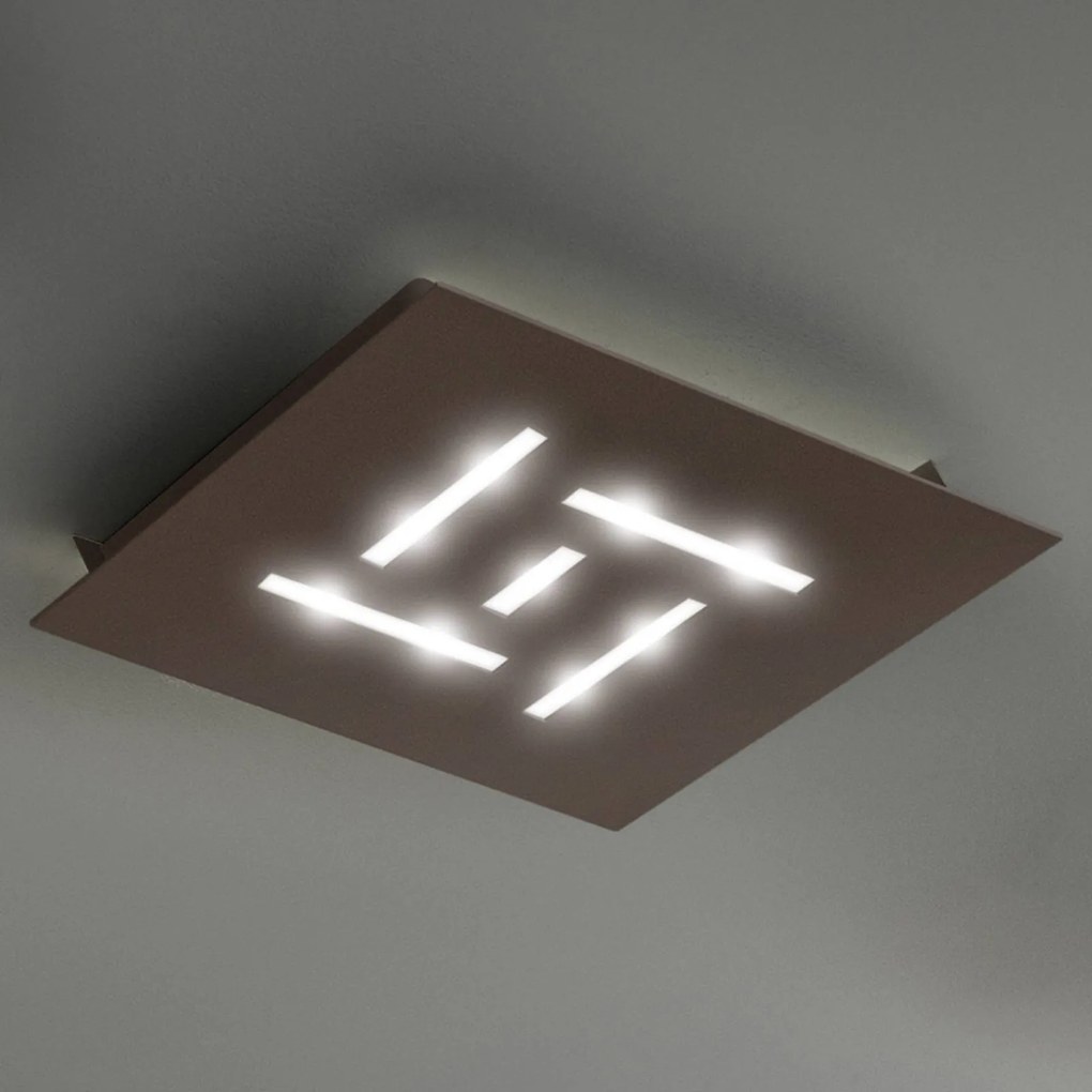 Ultra ploché stropné LED svietidlo Pattern, hnedé
